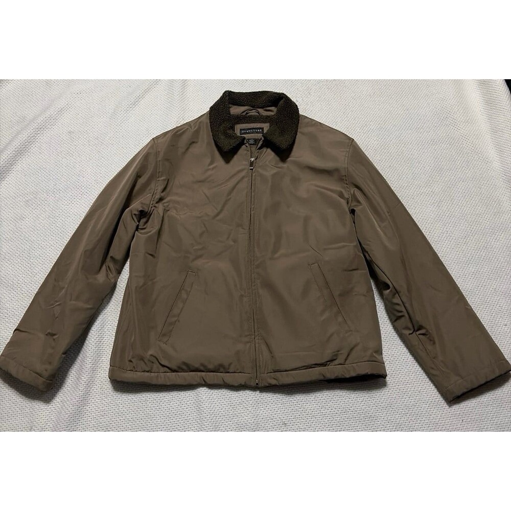 Structure Men’s Jacket Sherpa Collar Full Zip Size L